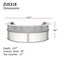 Linea Italia Curved Reception Desk 4 Units, Clear Panel, 142 inW x 107 inD, White ZUS318 - alternate 4